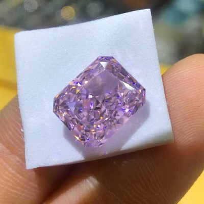 Vivido amarillo Moissanite Gem Radiante Corte GRA VVS suelto Mosanite Diamante Para Anillo de Oro