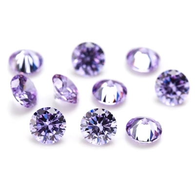 Por mayor 3A Colores CZ piedras redondeadas 3,0 mm, 9,0 mm Cubicos sueltos de moissanita Diamante para joyas de plata