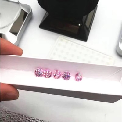 Certificado GRA Color rosa de 3 mm a 12 mm Diamante de moissanita VVS1 redondo de corte brillante de piedras de moissanita sueltas