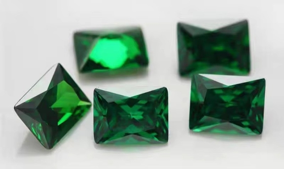 Fábrica mayorista de piedras preciosas color Moissanite Rectángulo 3A 5A Gratuito Cubico Zirconia piedras 4ct Para anillo de Moissanite