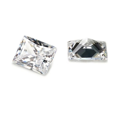 Fábrica mayorista de piedras preciosas color Moissanite Rectángulo 3A 5A Gratuito Cubico Zirconia piedras 4ct Para anillo de Moissanite