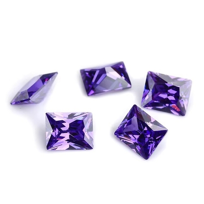 Fábrica mayorista de piedras preciosas color Moissanite Rectángulo 3A 5A Gratuito Cubico Zirconia piedras 4ct Para anillo de Moissanite