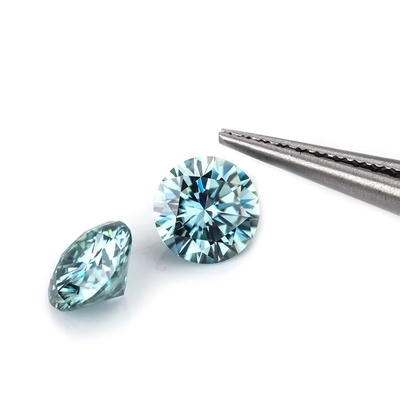 Grosero GRA Moissanite gris rosa amarillo champán azul verde redondo moissanite de corte suelto diamante para la fabricación de joyas