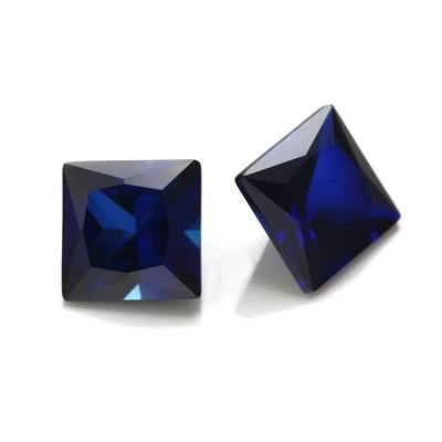 Gemas sintéticas 34# Zafiro Cuadrado 1.5x1.5mm-10x10mm Corindón Piedra preciosa suelta para anillos vvs colgante personalizado de moissanita