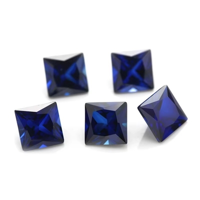 Gemas sintéticas 34# Zafiro Cuadrado 1.5x1.5mm-10x10mm Corindón Piedra preciosa suelta para anillos vvs colgante personalizado de moissanita
