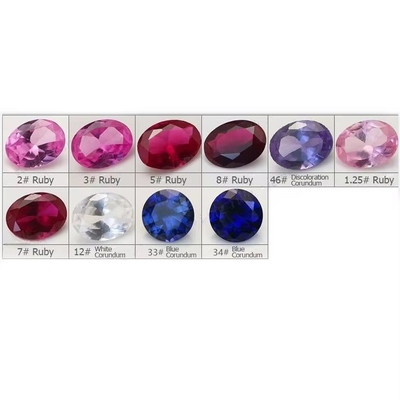 Gemas sintéticas 34# Zafiro Cuadrado 1.5x1.5mm-10x10mm Corindón Piedra preciosa suelta para anillos vvs colgante personalizado de moissanita