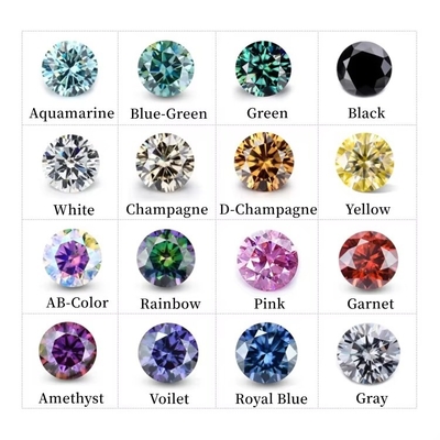 Certificado GRA cortado Moissanite Blanco Diamante Princesa Oval Perra Asscher Radiante Esmeralda cortada rocas de moissanite sueltas VVS