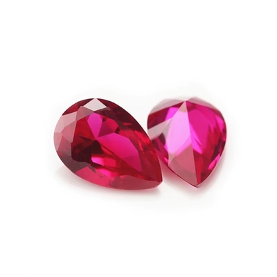 Estilo Vintage Rubí Moissanita Perla de corindón sintético Forma de 2x3 mm a 10x14 mm Piedra de joyería suelta