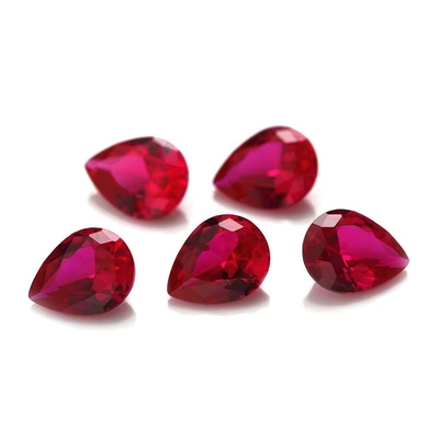 Estilo Vintage Rubí Moissanita Perla de corindón sintético Forma de 2x3 mm a 10x14 mm Piedra de joyería suelta
