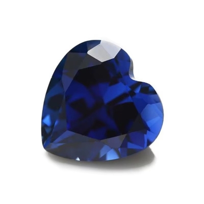 Gemas sueltas de piedra preciosa corte de corazón 3x3mm a 10x10mm 33# 34# azul zafiro piedras sintéticas