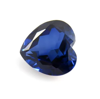 Gemas sueltas de piedra preciosa corte de corazón 3x3mm a 10x10mm 33# 34# azul zafiro piedras sintéticas