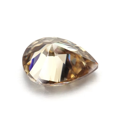Corindón sintético Moissanita Diamante Amarillo Ligero Champaña Perra Moissanita suelta piedras para anillo