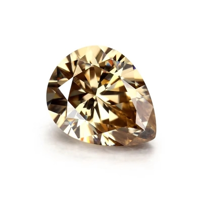 Corindón sintético Moissanita Diamante Amarillo Ligero Champaña Perra Moissanita suelta piedras para anillo