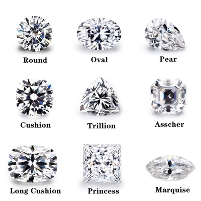 Melee Moissanite Diamante por quilate Cortado redondo DEF Tamaño pequeño Moissanite VVS1 Diamante cultivado en laboratorio Piedra preciosa Forma cuadrada
