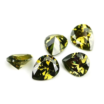 Anillos de compromiso de moissanita vintage Piedras preciosas sueltas de varios colores Forma de pera 6x4mm Circón cúbico sintético