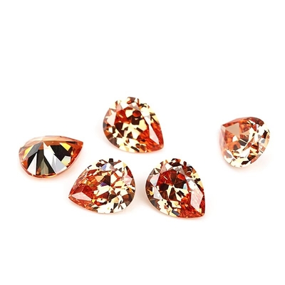 Anillos de compromiso de moissanita vintage Piedras preciosas sueltas de varios colores Forma de pera 6x4mm Circón cúbico sintético