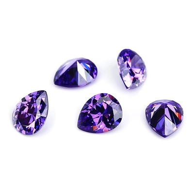 Anillos de compromiso de moissanita vintage Piedras preciosas sueltas de varios colores Forma de pera 6x4mm Circón cúbico sintético