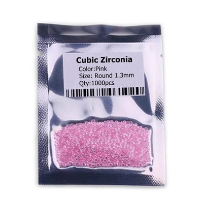 3A Calidad Color Rosa Mayorista Piedras preciosas sueltas Forma redonda 2mm 3mm Circonia cúbica sintética Moissanite personalizado para colgante