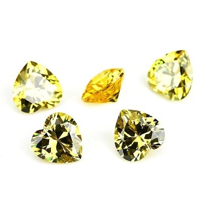 Colores CZ Moissanita Diamante Corte de corazón 3x3mm 4x4mm Circónia cúbica sintética