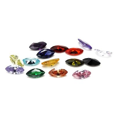 8x4mm Marquesa en forma de CZ piedras ideales para la fabricación de joyas y anillos de bodas para hombres