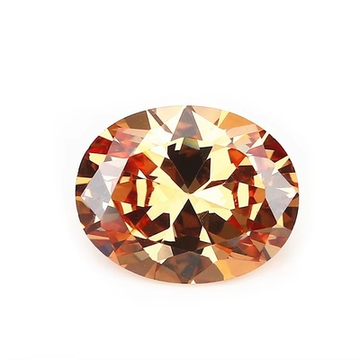 8x6mm Piedra preciosa suelta Corte de máquina europea Ametista Color Forma ovalada Circonia cúbica sintética Negro