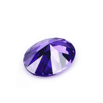 8x6mm Piedra preciosa suelta Corte de máquina europea Ametista Color Forma ovalada Circonia cúbica sintética Negro