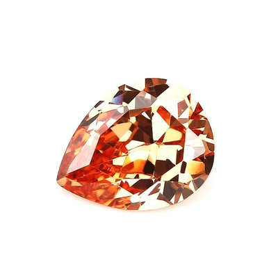 Color de champán Zircón piedra preciosa suelta forma de pera 10x8 mm Circónia cúbica sintética Moissanita