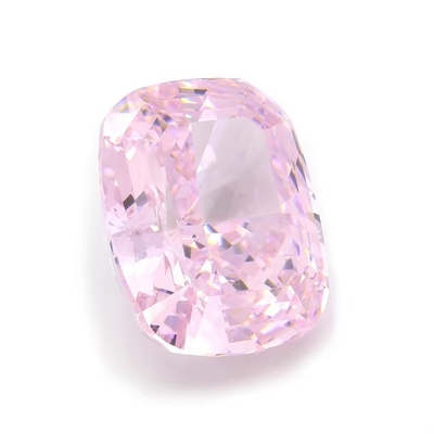 Piedra cortada en hielo Cz de 4k Color rosa Cushion Forma 7x6mm 10x8mm Piedra preciosa suelta Zirconia cúbica sintética