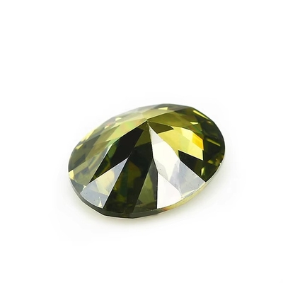 Los pendientes de moissanite gemas rosa Peridoto granate amarillo cz piedras de forma ovalada 12x10mm zirconia cúbica sintética para anillo