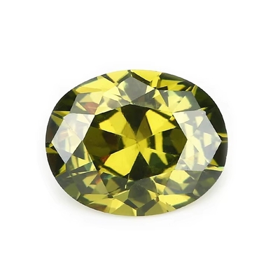 Los pendientes de moissanite gemas rosa Peridoto granate amarillo cz piedras de forma ovalada 12x10mm zirconia cúbica sintética para anillo