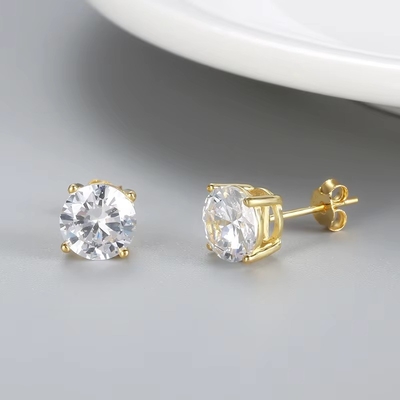 Los pendientes de la moda coreana joyería 925 plata esterlina clásico de diamantes mono pendientes de 2-10 mm de zircónia pendientes para mujeres