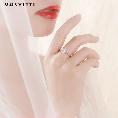 ODM de 0.07oz los 0.57in Sterling Silver Faith Ring alrededor del anillo cortado de la circona cúbica