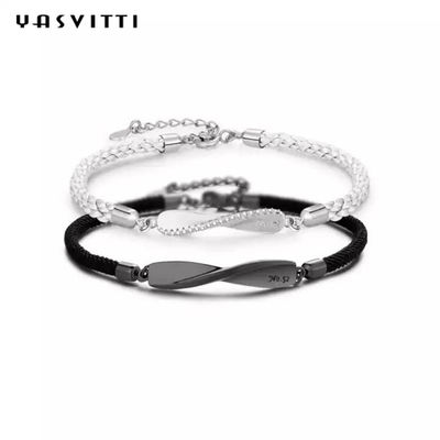 pulsera de la secuencia del negro de los 8.7in 7g Sterling Silver Jewelry Bracelets 3A CZ
