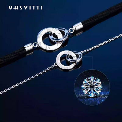 cadena de los 0.22m 0.1oz Sterling Silver Jewelry Sets Silver y ODM del sistema de la pulsera