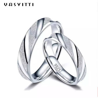 2.11g SGS del anillo de Sterling Silver Rings Silver Engraved del sólido del festival 19m m
