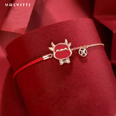 el 19.5cm ODM rojo de la pulsera de la secuencia de Sterling Silver Jewelry Bracelets Heart CZ de 2,9 gramos