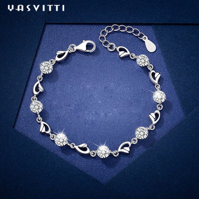 ODM de plata de la pulsera del corazón de los 7.9in 4.6g Sterling Silver Jewelry Bracelets Sterling