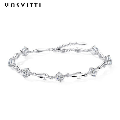 el 19.5cm ODM de plata del oro de la pulsera del corazón del amor de la pulsera del resbalador de 5 gramos
