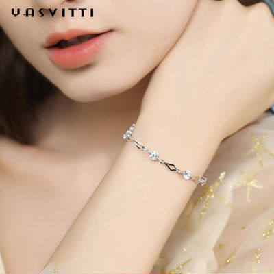 el 19.5cm ODM de plata del oro de la pulsera del corazón del amor de la pulsera del resbalador de 5 gramos
