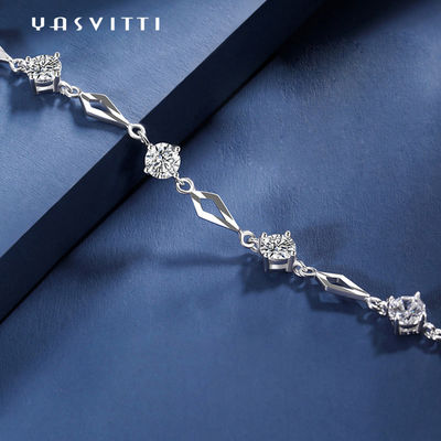 el 19.5cm ODM de plata del oro de la pulsera del corazón del amor de la pulsera del resbalador de 5 gramos