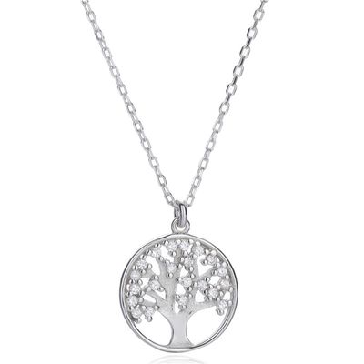 10 árbol del gramo 0.02m del collar pendiente de la circona cúbica de la boda 5A del collar de la vida