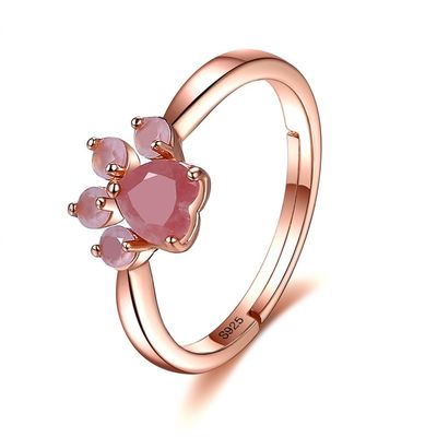los 0.9cm anillos de la garra del gato del oro de Sterling Silver Jewelry Rings 10k de 2,05 gramos