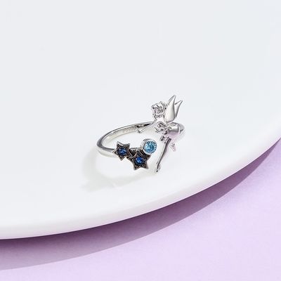 SGS de plata abierto libre del anillo de 0.08oz 21.1m m Sterling Silver Angel Ring Nicke