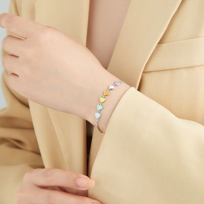 pulsera de plata del resbalador de la bola de 0.14oz los 8.3in Sterling Silver Slider Bracelets 5A CZ