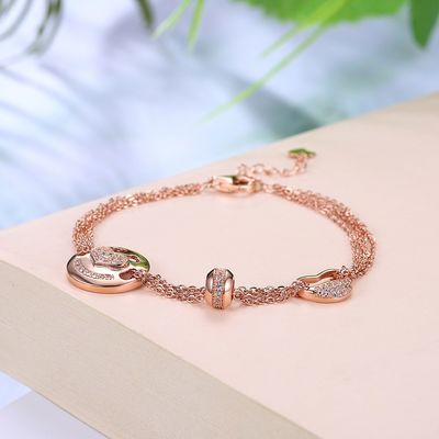 Pulseras de Rose Gold Sterling Silver Jewelry