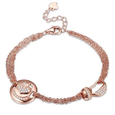 Pulseras de Rose Gold Sterling Silver Jewelry
