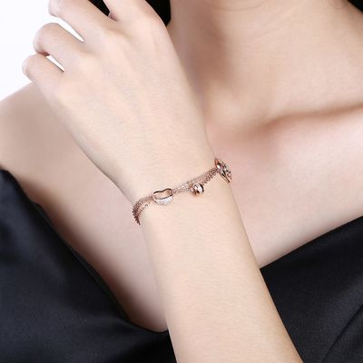 Pulseras de Rose Gold Sterling Silver Jewelry