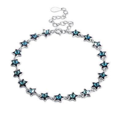 ODM de Crystal Bracelet de la plata de los 21.7cm 0.22oz Sterling Silver Slider Bracelets Fiance