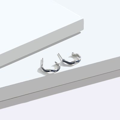pendiente de moda de la estrella de la luna de 0.07oz el 1.4x1.2cm Sterling Silver Jewelry Earrings Blue