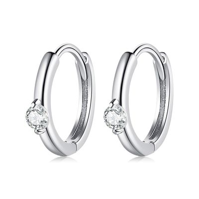 0.08oz ODM del pendiente del aro del verde de Sterling Silver Jewelry Earrings Festival de 2,3 gramos